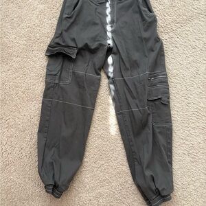 Dark Gray Cargo Jogger Pants